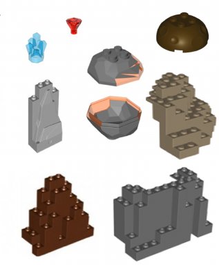 LEGO® Rotsen & diamanten