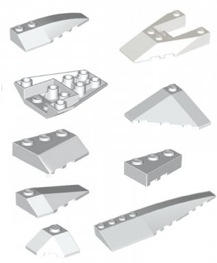 LEGO® Stenen wig (wedge)