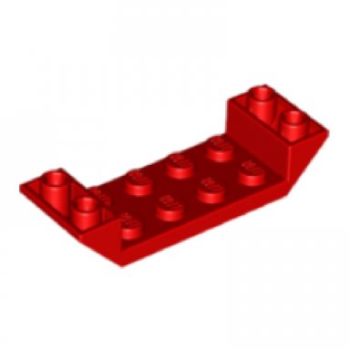 Behoefte aan voorbeeld Sanders LEGO® omgekeerde dakpan 45 graden 2x6 dubbel met 2x4 inkeping ROOD - Brick  Planet