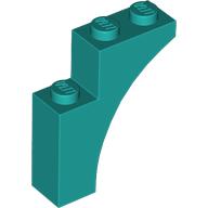 LEGO® boog 1x3x3 DONKER TURQUOISE