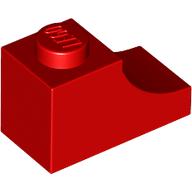 LEGO® halve buiten boog 1x2 ROOD