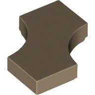 LEGO® Tile, Modified 2 x 2 with 2 1 x 1 Curved Cutouts (Double Arrow) DARK TAN