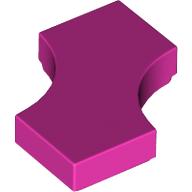 LEGO® Tile, Modified 2 x 2 with 2 1 x 1 Curved Cutouts (Double Arrow) DARK PINK