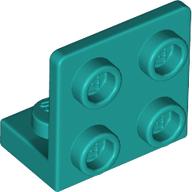 LEGO® corner plate 1x2 - 2x2 inverted DARK TRUQUOISE