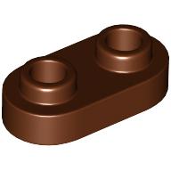 LEGO® customized 1x2 rounded with 2 studs BROWN