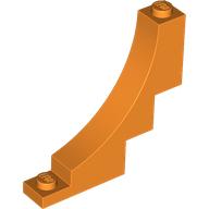 LEGO® omgekeerd 1x5x4 boog ORANJE