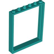 LEGO® deurpost/raamframe 1x6x6 DONKER TURQUOISE