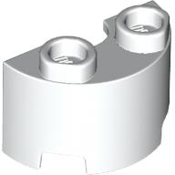 LEGO® cylinder half 1x2 WIT