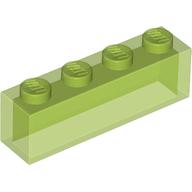 LEGO® brick 1x4 TRANSPARENT BRIGHT GREEN
