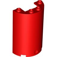 LEGO® cylinder half 2x4x4 met 1x2 uitsparing ROOD