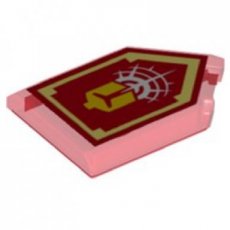 LEGO® 2x3 tegel TRANSPARANT ROOD