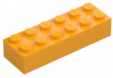 LEGO® steen 2x6 LICHT ORANJE