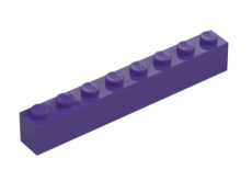LEGO® steen 1x8 DONKER PAARS