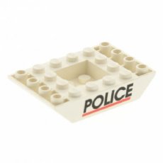 LEGO®  omgekeerde dakpan 45 graden 6x4 dubbel WIT