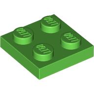 LEGO® plaat 2x2 LICHT GROEN