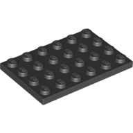 LEGO® 303226 ZWART - H-19-A LEGO® 4x6 ZWART