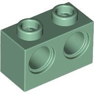 LEGO® steen met 2 gaten 1x2 ZAND GROEN