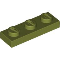 LEGO® plaat 1x3 OLIJF GROEN