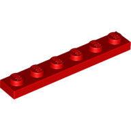 LEGO® 366621 ROOD - L-30-F LEGO® 1x6 RED