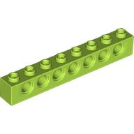 LEGO® 1x8 steen met gaten LIMOEN