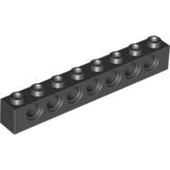 LEGO® 1x8 steen met gaten ZWART