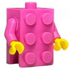 LEGO® 37191c08 D ROZE - M-21-G LEGO® blokje DONKER ROZE