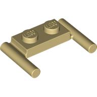 LEGO® aangepast met handvatten - platte uiteinden 1x2 BEIGE