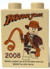 LEGO® 4066pb294 - M-51-A LEGO® Duplo, Brick 1 x 2 x 2 with Indiana Jones LEGOLAND Windsor Pattern 4066pb294