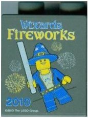 LEGO® Duplo, Brick 1 x 2 x 2 with Wizards Fireworks 2010 LEGOLAND Windsor Pattern