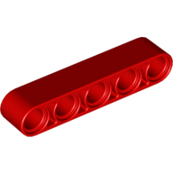 LEGO® 4128589 - 4142132 ROOD - MS-76-L LEGO® hefbalk 1x5 dik ROOD