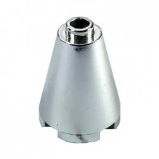 LEGO® 2x2x2 kegel met volledige open nop CHROME ZILVER