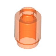 LEGO® brick 1x1 round TRANSPARENT NEON ORANGE