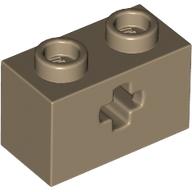 LEGO® 1x2 steen met asgat DONKER BEIGE