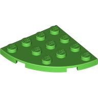 LEGO® 4x4 round, corner BRIGHT GREEN