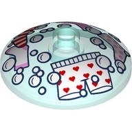 LEGO® 3x3 schijf met wasgoed TRANS LICHT BLAUW