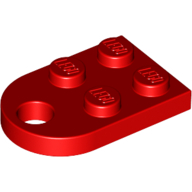 LEGO® aangepast 3x2 met gat  ROOD