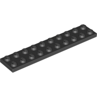LEGO® 383226 ZWART - H-45-B LEGO® 2x10 ZWART