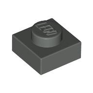 LEGO® plate 1x1 OLD DARK GRAY