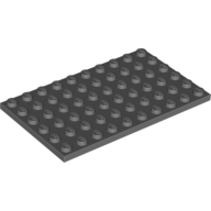 LEGO® 6x10 DONKER GRIJS