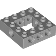 LEGO®  steen 4x4 open midden LICHT GRIJS