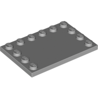 LEGO® 4x6 tegel met noppen zijkanten LICHT GRIJS