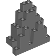 LEGO® rotswand top 3x8x7  DONKER GRIJS