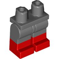 LEGO® heupen en benen DONKER GRIJS