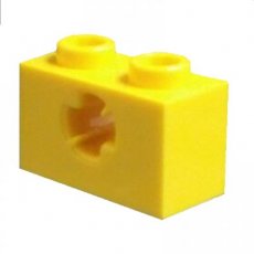 LEGO® 4233484b GEEL - M-22-C LEGO® 1x2 steen met asgat  X opening GEEL