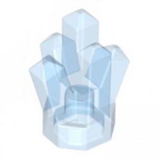 LEGO® gesteente 1x1 kristal 5 punten TRANSPARANT MEDIUM BLAUW