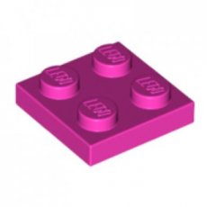 LEGO® 2x2 DONKER ROZE