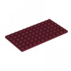 LEGO® 6x12 DONKER ROOD