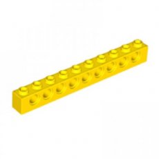 LEGO® 1x10 steen met gaten GEEL