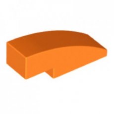 LEGO® gebogen  1x3 geen noppen ORANJE