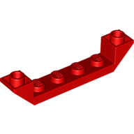 LEGO®  tuile inversée 45 degrés 2x6 double avec encoche 2x4 ROUGE